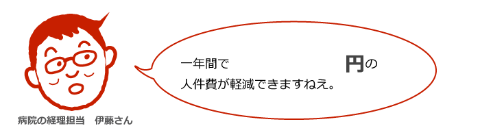 一年間で軽減した人元費は！